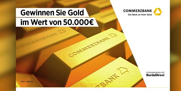 Commerzbank Gold Gewinnspiel 50.000 Euro gewinnen