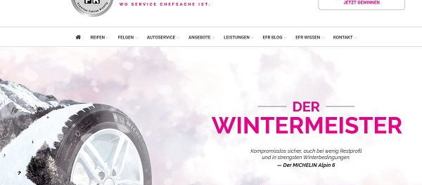 EFR Gewinnspiel Michelin Winterreifen Komplettradsatz