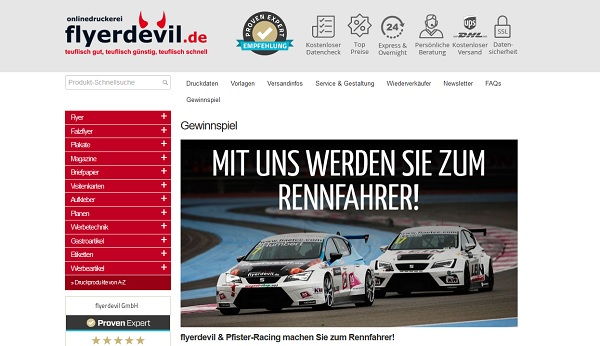 Flyerdevil Gewinnspiel Rennfahrer Lehrgang