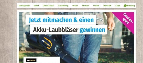 GartenXXL Gewinnspiel Akku-Laubbläser