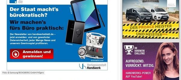 Handwerksblatt Gewinnspiel Samsung Galaxy S9 Smartphone