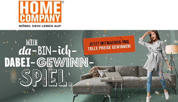 Home Company Gewinnspiel  10.000 Euro Möbelgutschein oder Reise gewinnen