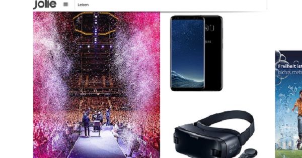 Jolie Gewinnspiel Samsung Galaxy S8 und VR-Brille
