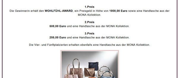Mona Versand Gewinnspiel Fotowettbewerb Wohlfühl-Award 2018