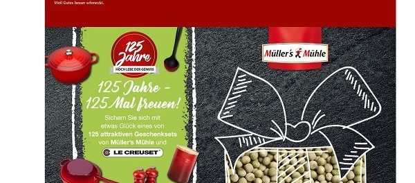 Müllers Mühle Gewinnspiel 125 Geschenksets