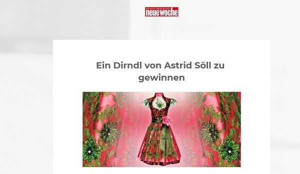 Neu Woche Gewinnspiel Astrid Söll Dirndl gewinnen