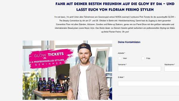 Nivea Gewinnspiel Glow by DM Berlin Reise und Messebesuch