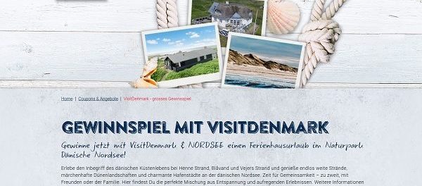 Nordsee Gewinnspiel Ferienhaus-Gutscheine Dänemark
