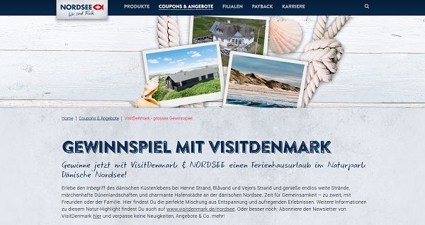 Nordsee Gewinnspiel Ferienhaus-Gutscheine Dänemark