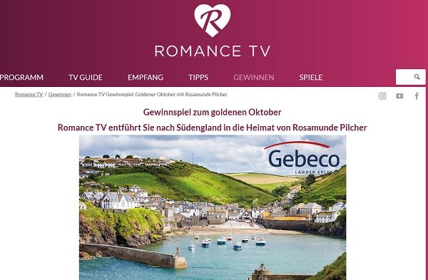 Romance TV Reise Gewinnspiel Rosamunde Pilcher England Urlaub