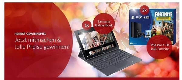 Schwab Versand Gewinnspiel Samsung Galaxy Book oder Playstation 4