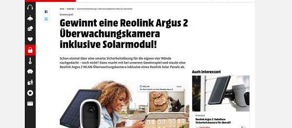 Smart Wohnen Gewinnspiel Reolink &Uuml;berwachungskamera Set