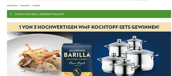 real Gewinnspiel Barilla verlost WMF Kochtopf-Sets