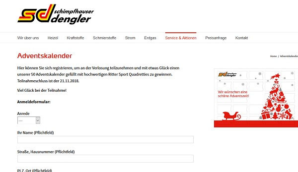 Adventskalender-Gewinnspiel Schimpfhauser und Dengler