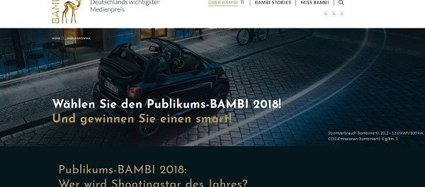 Auto Gewinnspiel Bambi Leserwahl Smart gewinnen