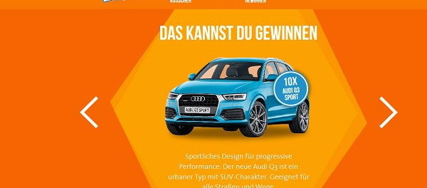 Auto Gewinnspiel Ferrero Küsschen Audi Q3