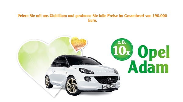 Auto Gewinnspiel Globus Jubiläum 10 Opel Adam