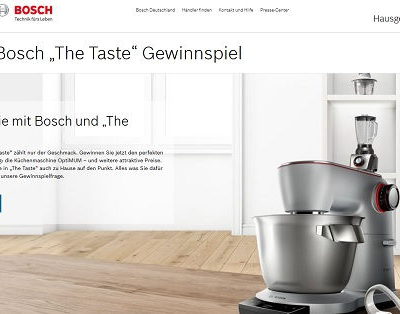 Bosch Gewinnspiel OptiMUM Küchenmaschine