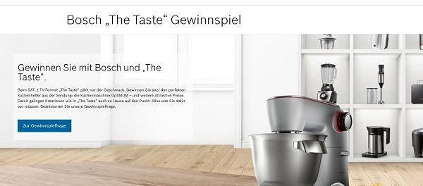 Bosch Gewinnspiel OptiMUM Küchenmaschine