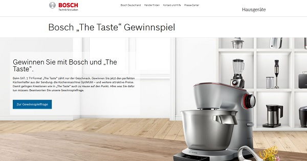 Bosch Gewinnspiel OptiMUM Küchenmaschine