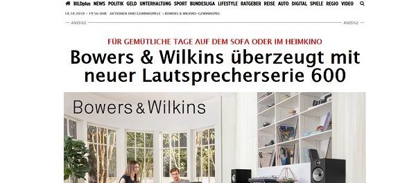Bowers und Wikins Lautsprecher Gewinnspiel Bild.de