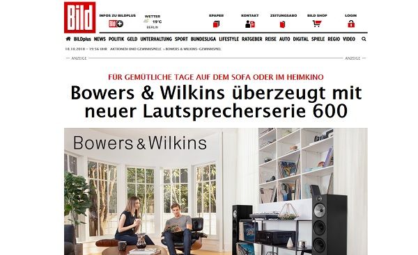 Bowers und Wikins Lautsprecher Gewinnspiel Bild.de