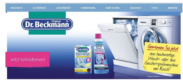 Budni Gewinnspiel Dr. Beckmann Bosch Waschmaschine