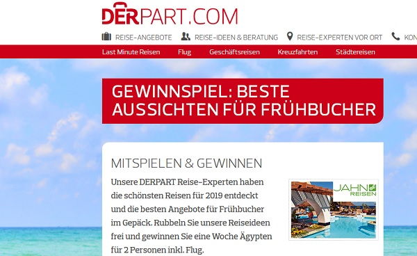 DERPART Gewinnspiel 1 Woche Ägypten Urlaub