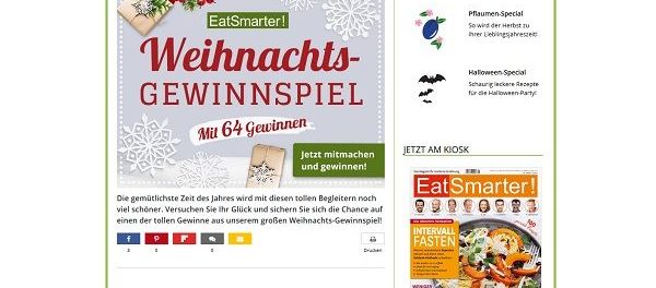 EatSmarter Weihnachts-Gewinnspiel 2018