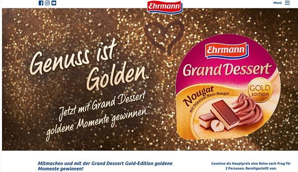 Ehrmann Gewinnspiel Grand Dessert Prag Reise
