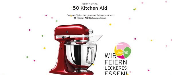Ernstings Family Gewinnspiel 50 KitchenAid Küchenmaschinen
