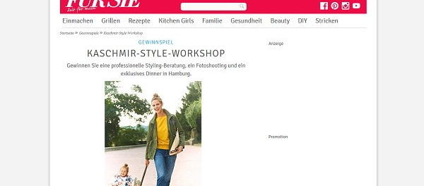 Für Sie Gewinnspiel Kaschmir Style Worshop Hamburg