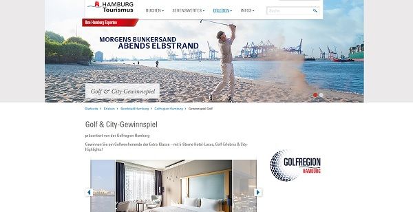 Hamburg Tourismus Reise Gewinnspiel Golf Wochenende