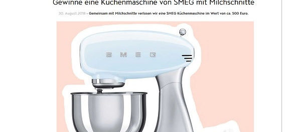 Jolie Gewinnspiel Milch Schnitte SMEG Küchenmaschine