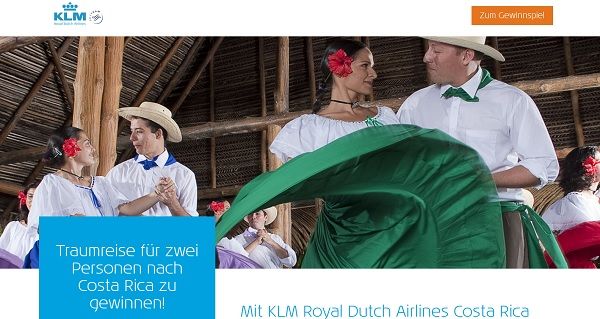 KLM Costa Rica Reise Gewinnspiel
