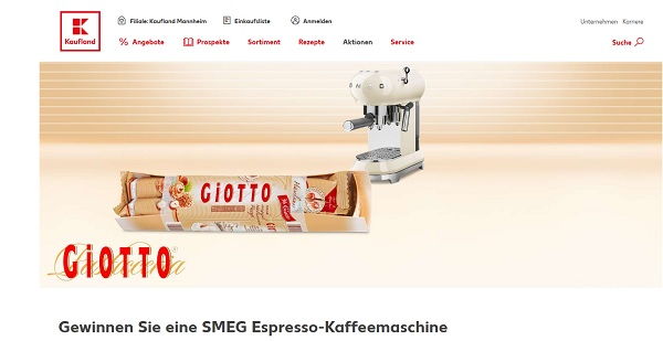 Kaufland Gewinnspiele Giotto 100 SMEG Espresso-Maschinen