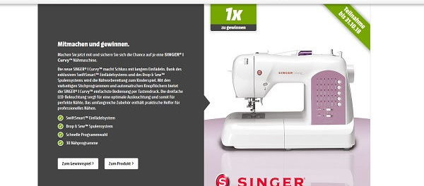 Media Markt Gewinnspiel Singer Nähmaschine