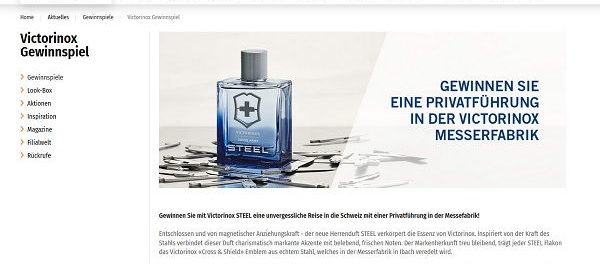 Müller Drogerie Gewinnspiele Schweiz Reise mit Fabrikbesichtigung