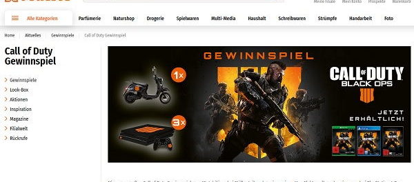 Müller Gewinnspiel Uni E-Roller und Playstation 4
