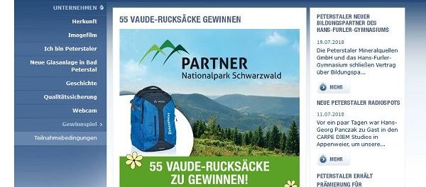 Peterstaler Gewinnspiel 55 Vaude Rucksäcke