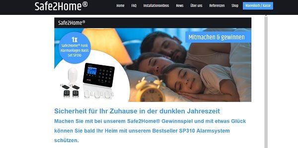 Safe2Home Gewinnspiel Heim-Alarmsystem gewinnen