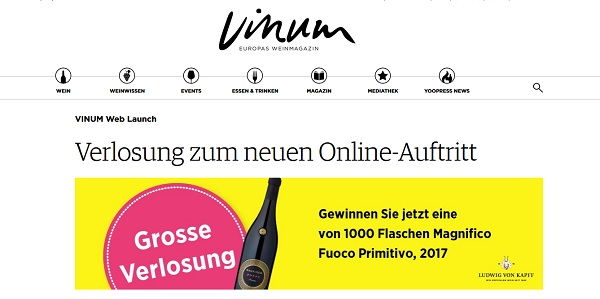 Vimum Magazin Gewinnspiel 1.000 Flaschen Wein