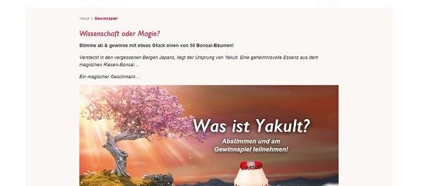 Yakult Gewinnspiel 100 Bonsai Bäumchen