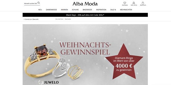 Alba Moda Weihnachts-Gewinnspiel Diamant Ringe