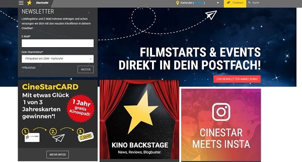 CineStarCard Gewinnspiel 1 Jahr Kino kostenlos gewinnen