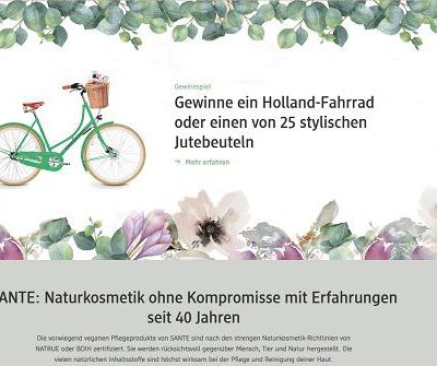 DM Sante Gewinnspiel Holland Fahrrad gewinnen