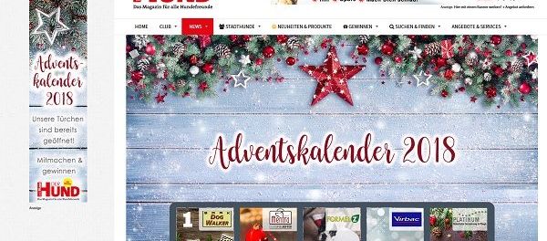 Der Hund Adventskalender Gewinnspiel 2018 tägliche Gewinne