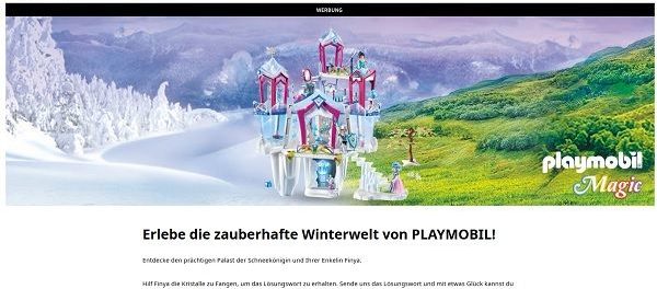 Disney Gewinnspiel Playmobil Magic Eispalast