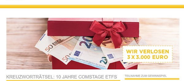 Geld-Gewinnspiel ETF Comstage Commerzbank