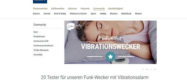 Gewinnspiel Tchibo 20 Tester Funk-Wecker mit Vibrationsalarm